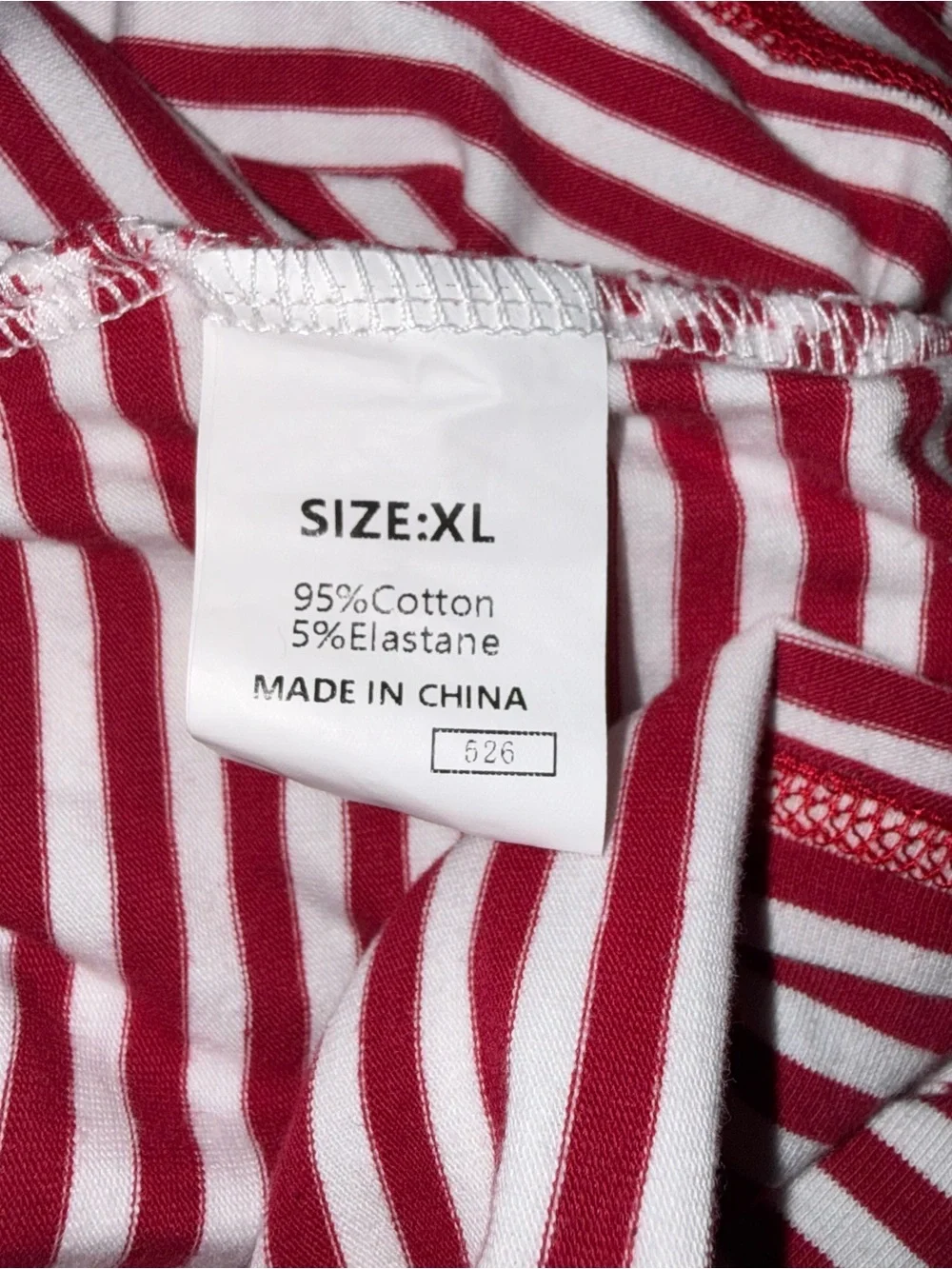 Kids Red and White Striped Pajama Set - Long Sleeve Top & Pants